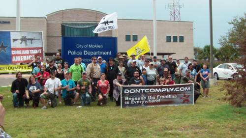 Second Amendment Supporters at the Come And Take It McAllen Rally on Saturday August 10, 2013.